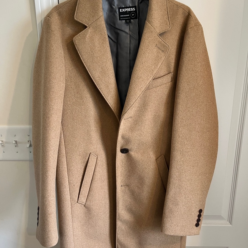 Express Men's Camel Trench Coat